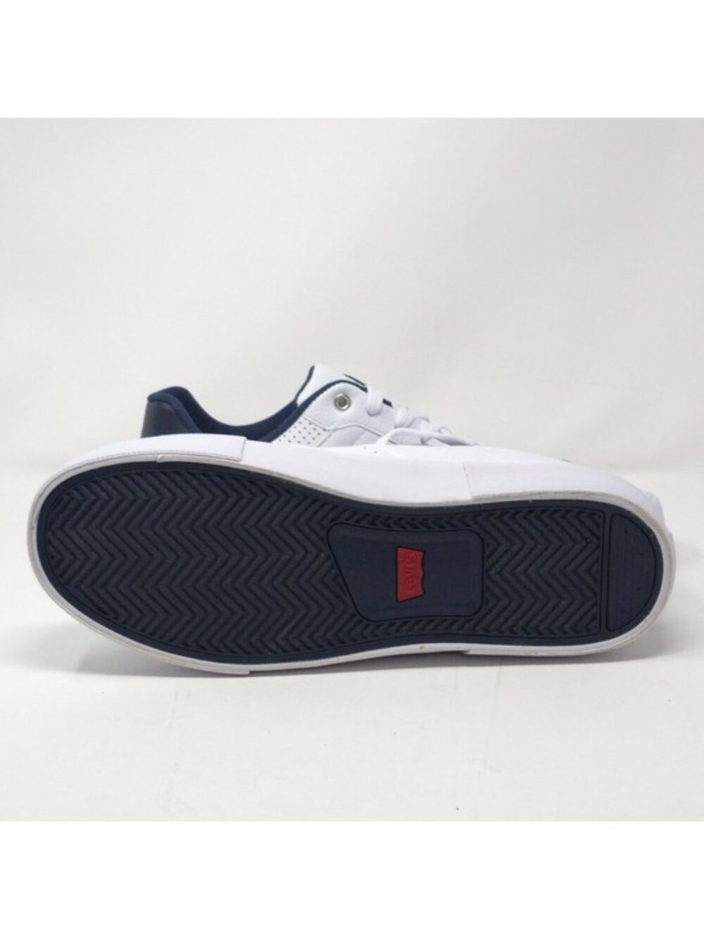 Levi’s Munro Sneakers White/Navy Low Top Size 8M - Picture 7 of 9